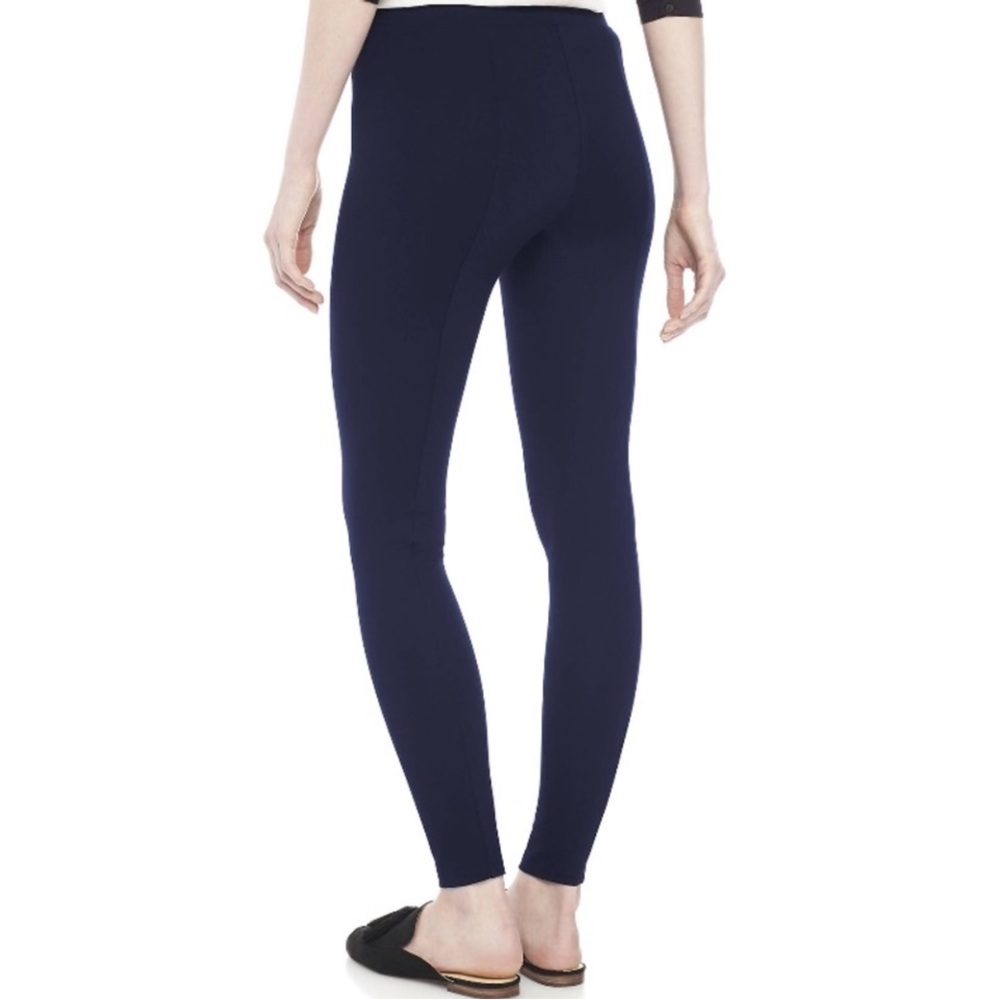 Crown & Ivy  Wide Waist Navy Stretch Legging Size L NWT‎